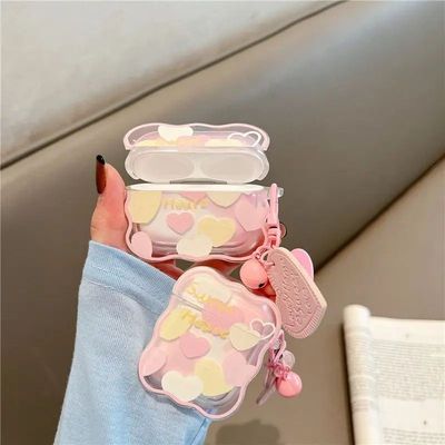 Luxury Cute Coloful Heart Headset Cover For Apple AirPods 1