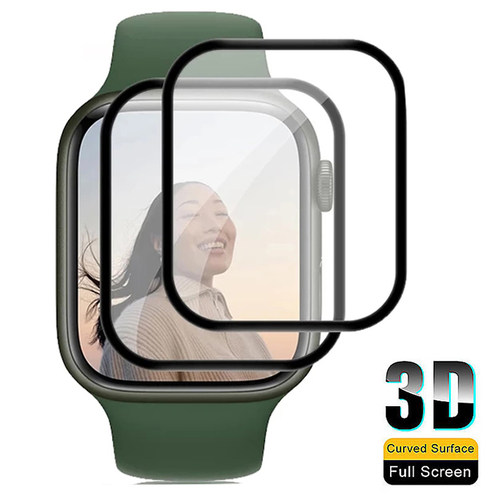 9D Soft Glass For Apple Watch series 7 45mm 41mm 44mm 40mm