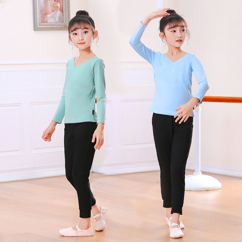 儿童中国舞薄款分体女童短袖上衣