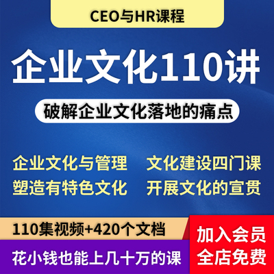 企业文化建设管理培训视频