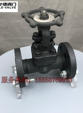 锻钢F304法兰截止闸阀Z/J41H/Y-16 25 40 64 100C不锈钢150 300LB