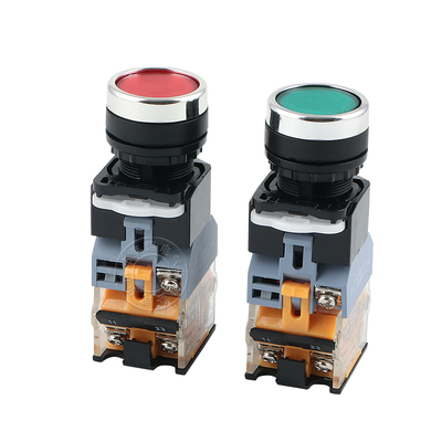 LA38-11DT LA38-11DNZS带灯自锁按钮开关 开孔22mm 一开一闭