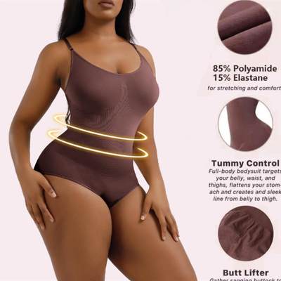 Seamless Shapewear Bodysuit连体塑身内衣大码产后收腰束腹