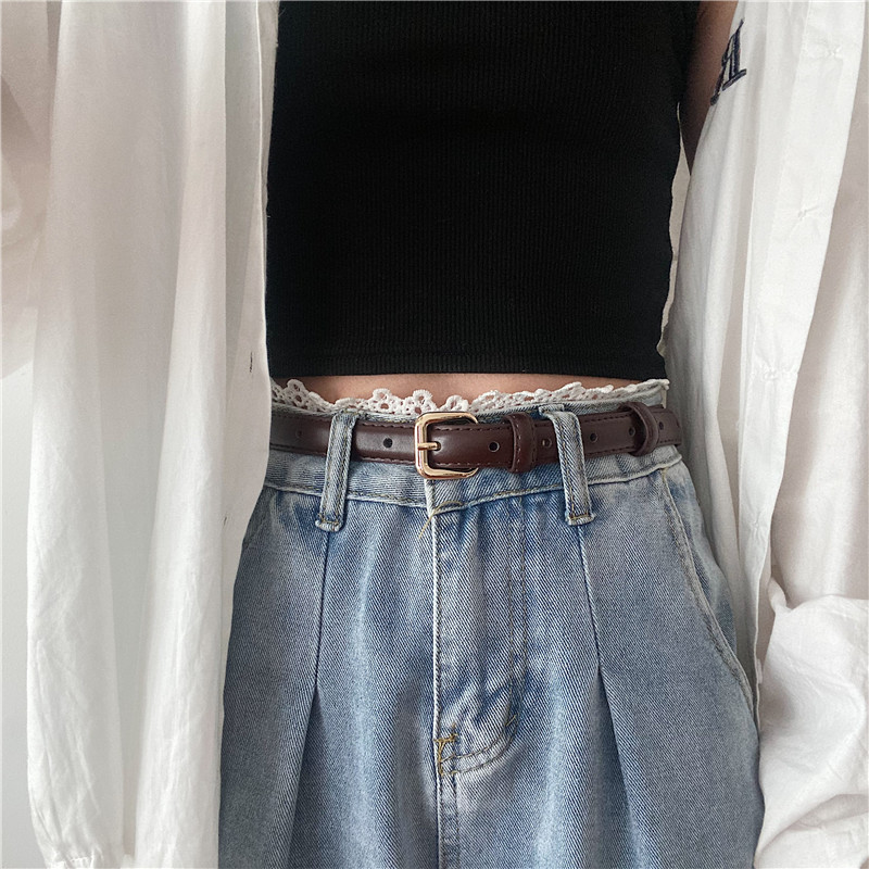 12个孔柔软小皮带女百搭