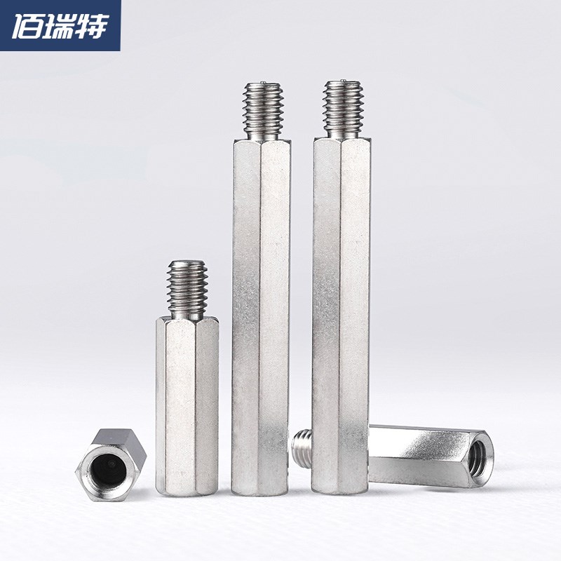 303不锈钢单头单通六角螺柱接线柱机箱主板连接柱隔离柱螺杆M2M3