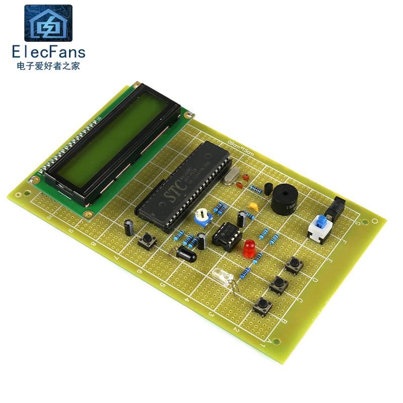 (散件)心率计电子脉搏测量仪51单片机STC89C52万用板线路制作套件