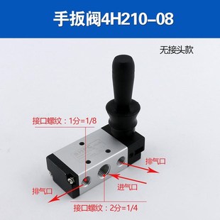 气动手动换向阀3R手拉阀4H210-08气缸控制开关推拉式气阀4R手板阀