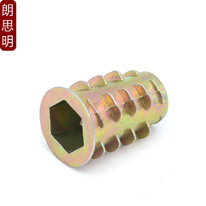 内外牙螺母锌合金沉头内六角带介木制板家具预埋螺丝帽M4M5M6M10