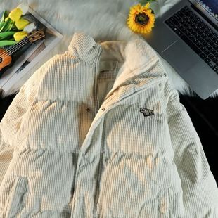 羊羔毛冬季 立领休闲保暖棉服 灯芯绒潮流宽松加绒加厚外套棉衣男士