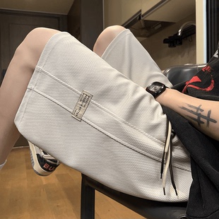 物质公式短裤男款夏季薄款美式篮球中裤百搭青年休闲宽松五分裤潮