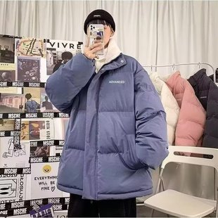 外套 加厚防寒保暖羽绒棉衣面包服加绒男士 立领棉服男2025冬季 新款