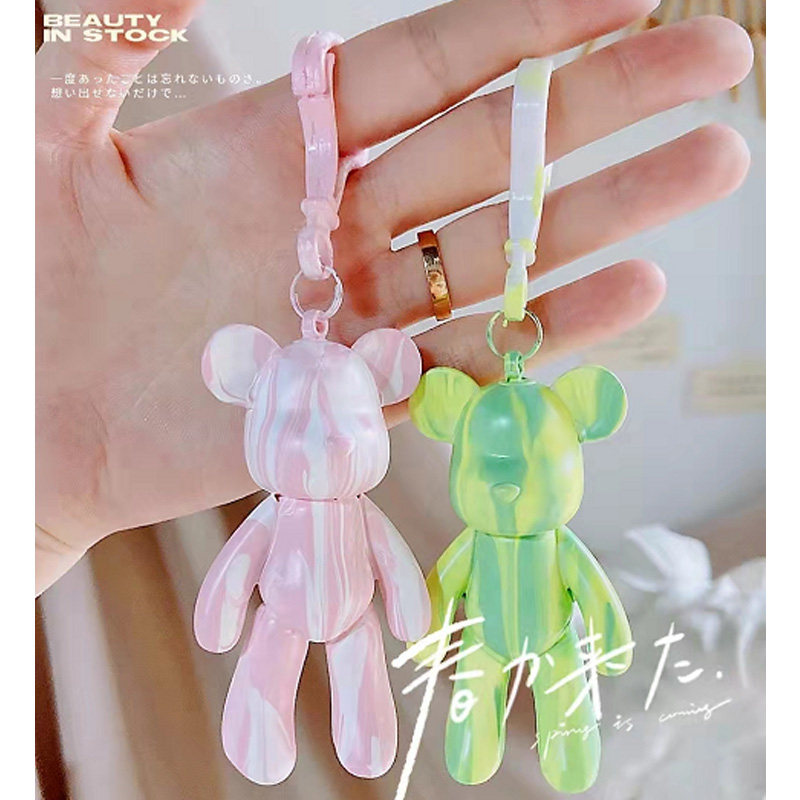 流体暴力熊手工diy材料包钥匙扣精致女手办网红创意客厅摆件饰品