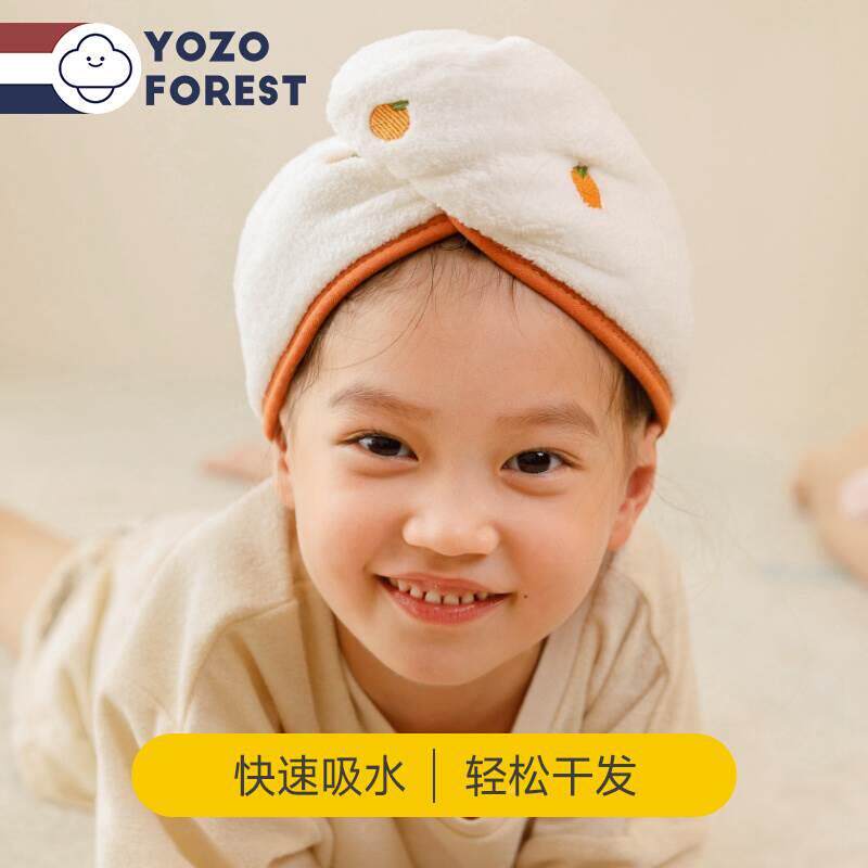 发帽亲子超强吸水速干女浴帽小孩擦头发巾洗头女童2022新款儿童干