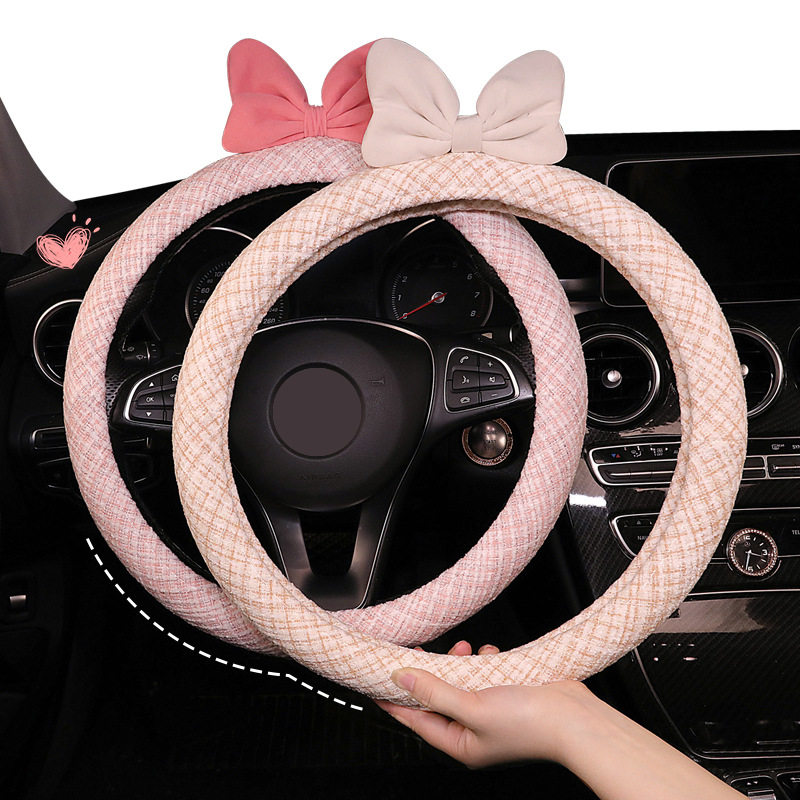 四季蝴蝶结女士汽车方向盘套适用于五菱宏光MINIEV晴空NanoEV