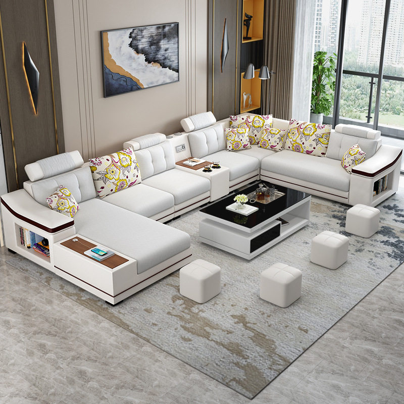 布艺沙发客厅轻奢大小户型新款创意可储物套装现代简约科技布