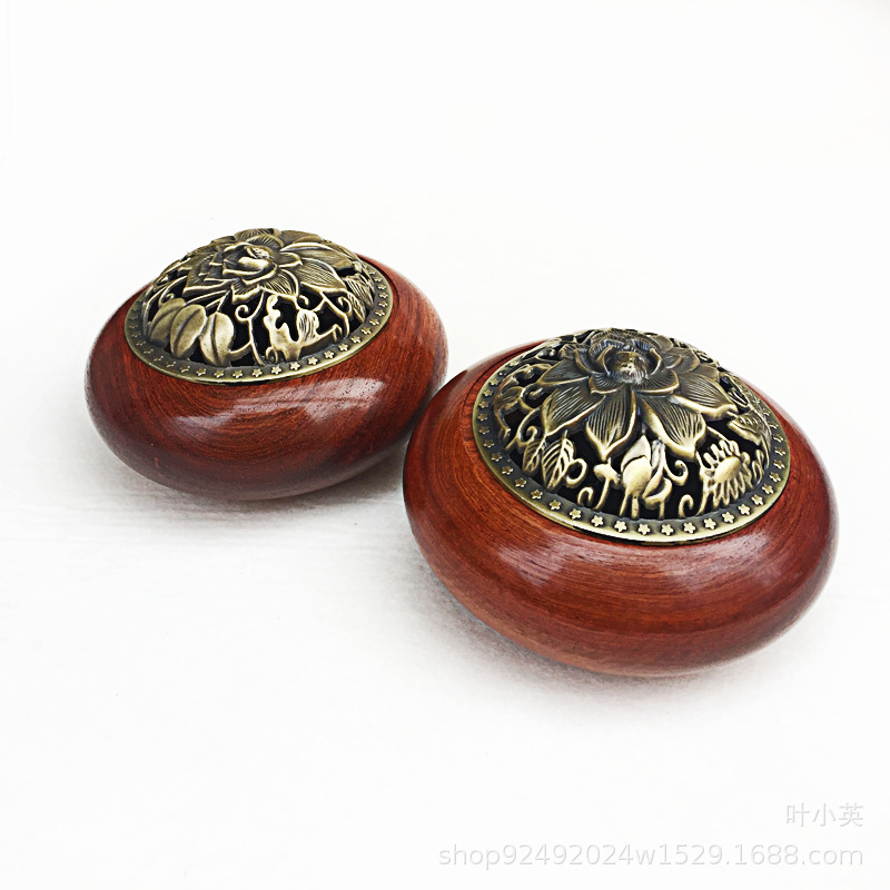 红木香炉花梨木香薰炉香盒香插沉香檀香木质品创意薰香盘香炉