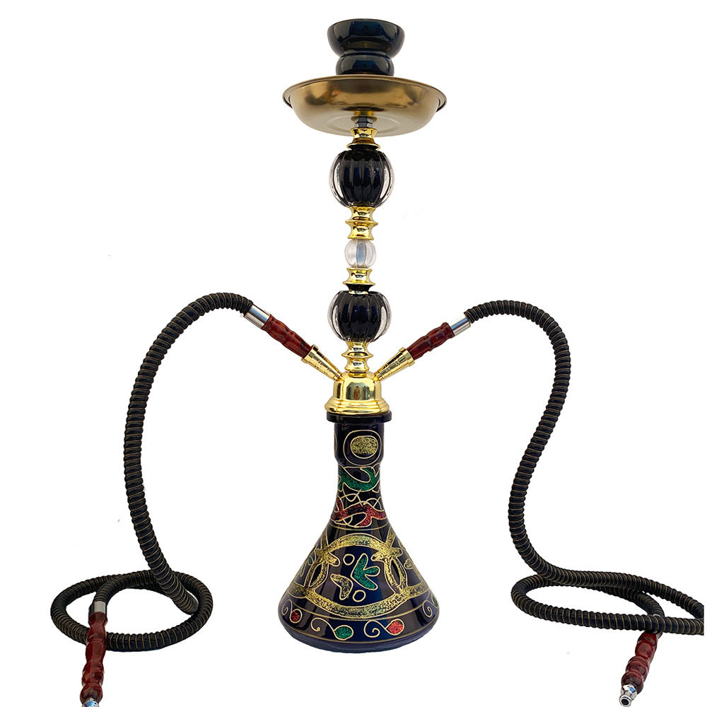 厂家现货水烟中号双管四管跨境烟具酒吧ktv水烟壶全套hookah