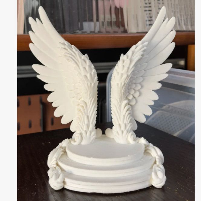 3D打印创意高耸天使之翼桌面摆台