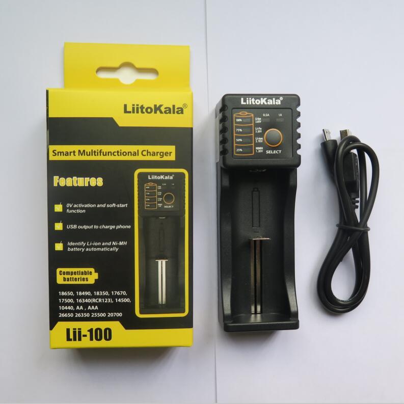 Liitokala Lii-100 USB 18650电池充电器可充3.7V 1.2V5号7号