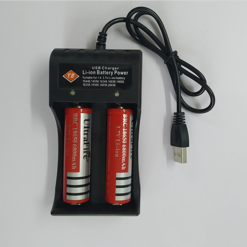 18650充电器双槽USB充电器 手电筒独立充电3.7V 双充锂电池充电器