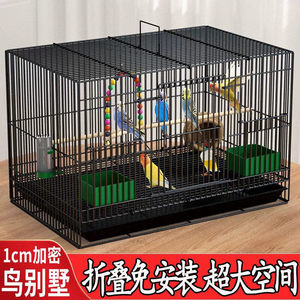 鸟笼子家用大号鹦鹉玄风虎皮八哥相思鸟加密别墅特价清仓简陋捡漏