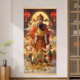 财神爷挂画中式 玄关装 饰画餐厅饭店背景墙壁画进门招财风水挂轴画