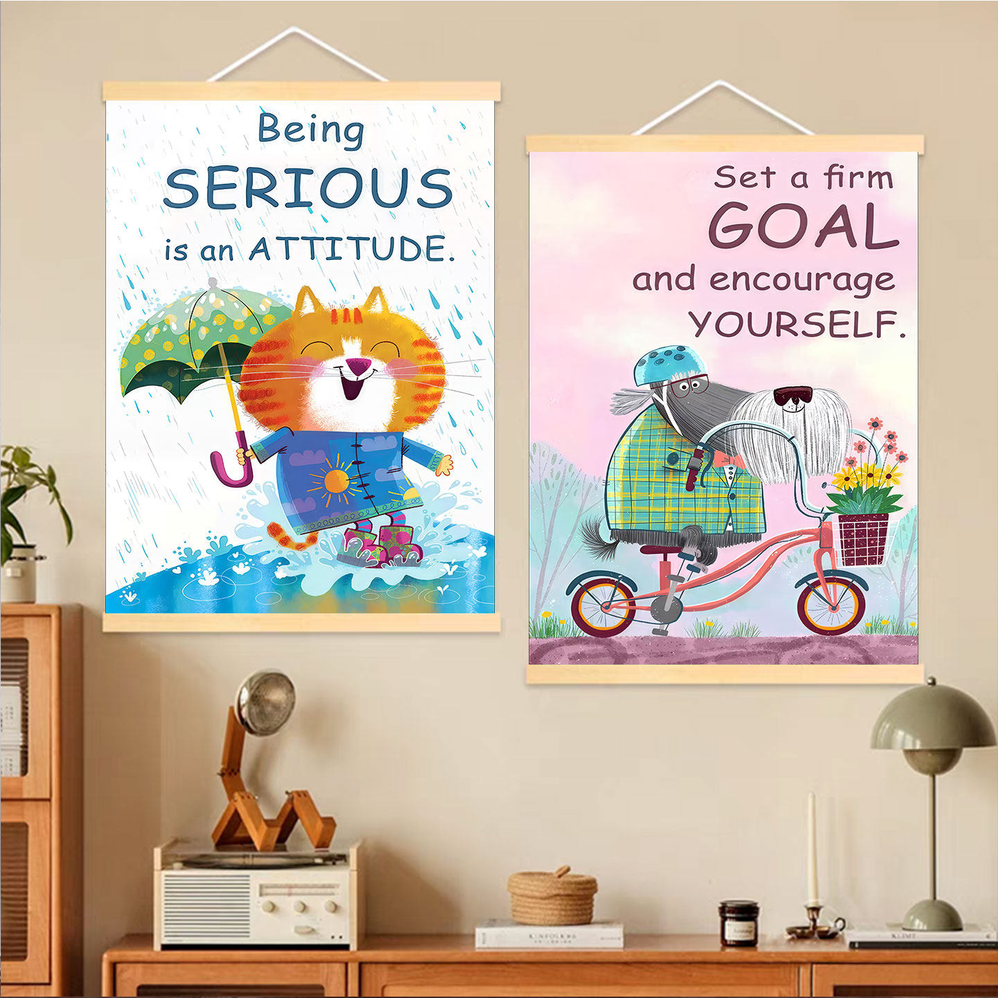 英语教室班级布置双语学校挂画