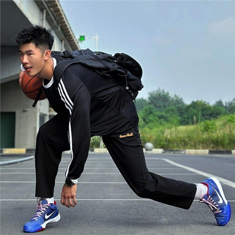 SZXAR美式篮球长裤男宽松直筒卫裤潮流休闲秋冬季训练运动裤纯色