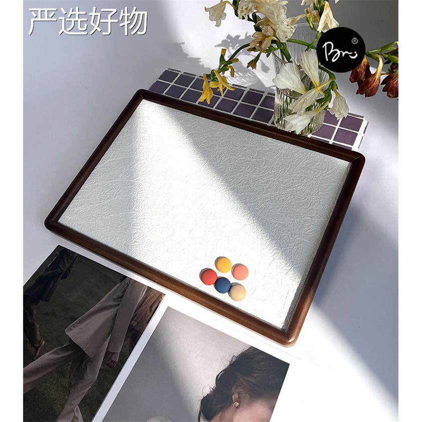 【严选好物】巴磁吸黑胡桃木相框台摆A4拍立绪得画画框东纸实木榫