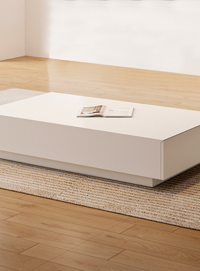 北欧茶几白色小户型客厅家用实木储物现代简约方形茶几茶桌茶台