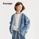 KUUYOO慢生活系列牛仔拼接和服中大童秋季 道袍儿童外套 斜开襟式