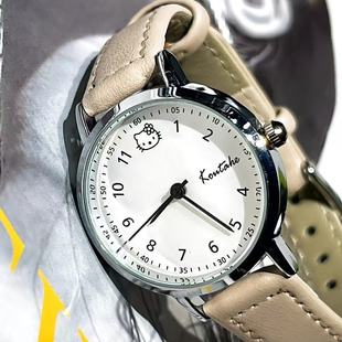 2025学生闺蜜手表女考试KT猫高颜值手表初高中简约石英表防水新款