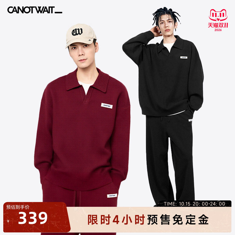 【双11预售】CANOTWAIT athome系列经典LOGO毛衣休闲套装男女冬季