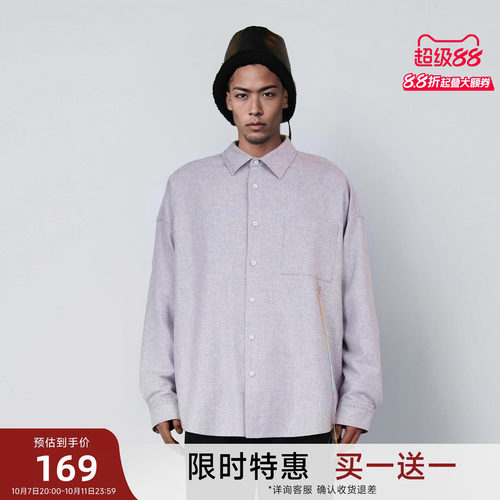 CANOTWAIT_龙年毛呢混纺刺绣衬衫
