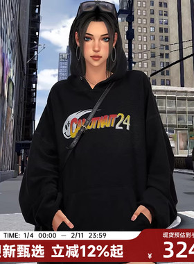 【陈伟霆】CANOTWAIT_S.W.SMILEY联名系列印花连帽卫衣男女潮百搭