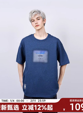 【陈伟霆】CANOTWAIT_S.W.SMILEY联名弹窗印花短袖T恤男女同款夏