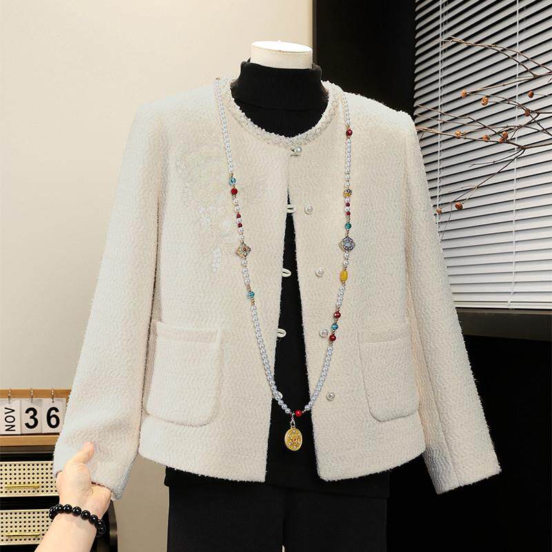 国风妈妈春装外套薄款中老年人女款春秋夹克衫阔太太洋气高贵上衣