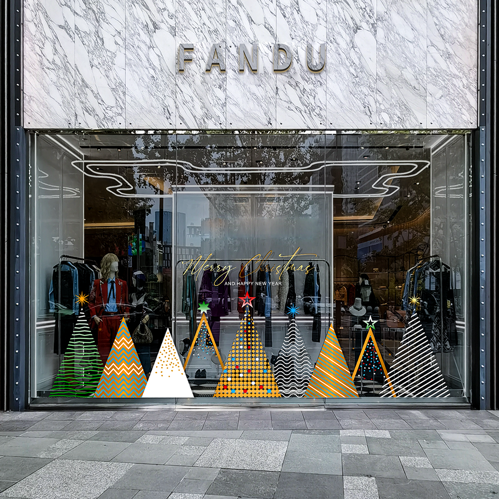 几面PVC静电无胶防水玻璃门贴纸