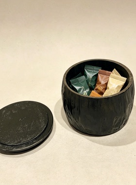 非遗大漆手工侘寂风实木胎果盘家用客厅茶几水果盘糖果零食收纳盒