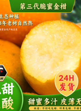 正宗融安第三代脆蜜金柑广西脆蜜金桔果无籽新鲜现摘礼盒独立装