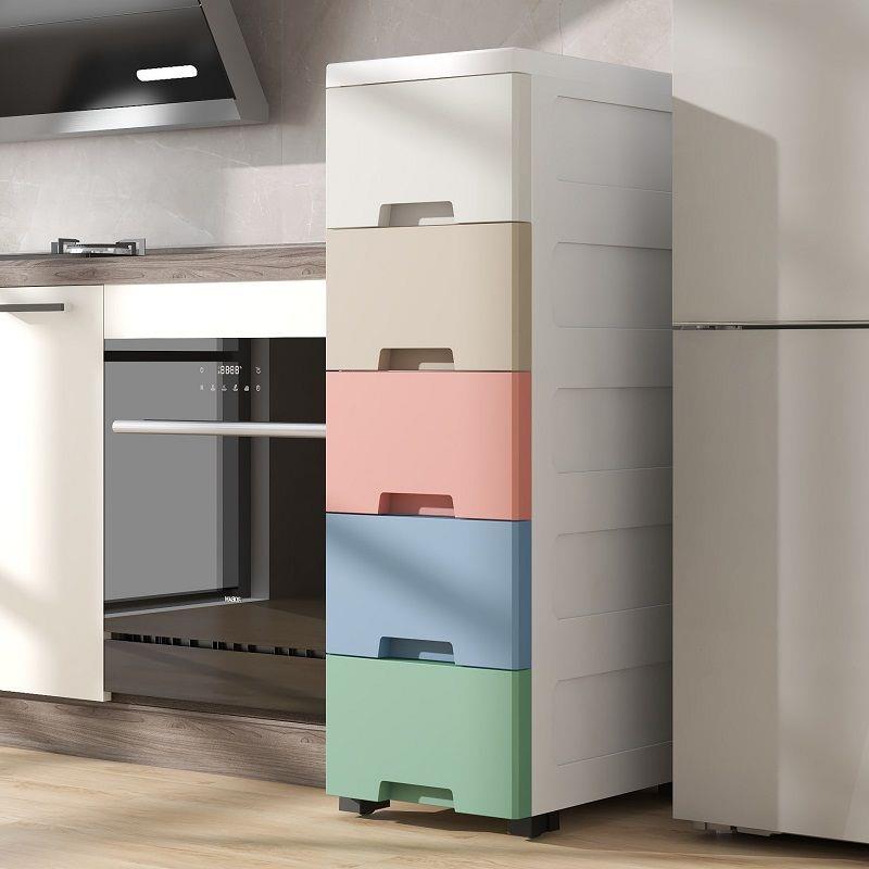 客厅置物架厨房夹缝柜落地玩具零食收纳架移动洗手间卫生间收纳柜