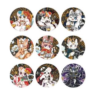 非人哉有兽焉 黑白对弈吧唧58mm马口铁徽章盲盒 荔枝谛听