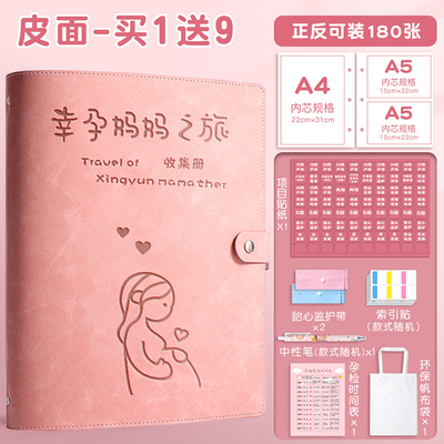 孕检收纳册报告单孕妈妈孕妇b超建档手册本产检资料记录收纳袋文