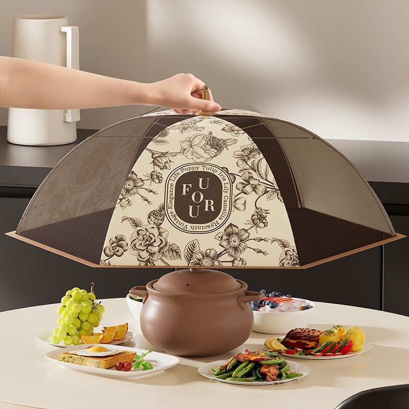 饭桌盖菜罩餐桌剩饭菜2026新款家用夏天食物收纳神器可折叠防蚊蝇