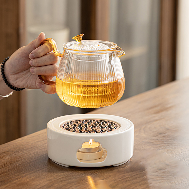 蜡烛煮茶炉陶瓷底座温茶炉套装茶壶暖茶加热炉烤橘子烤茶炉温茶器