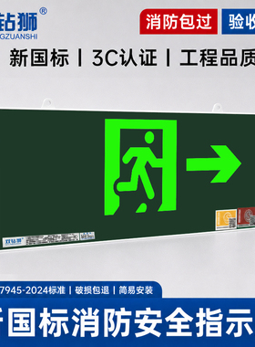消防应急灯插电安全出口指示灯牌 led灯指示牌紧急通道疏散标志灯