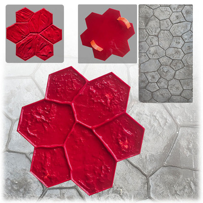 混凝土压花地坪模具水泥地面压模印花园路小路压花模具彷古石模具