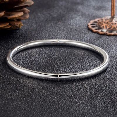 Sterling Silver 4MM Bangle Bracelets For Women Quality