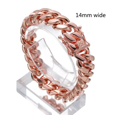 Chic Curb Cuban Link Chain Bracelet for Women Men,