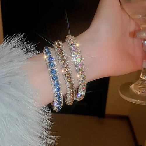 Rhinestone Round Clasp Bracelet for Women Personality